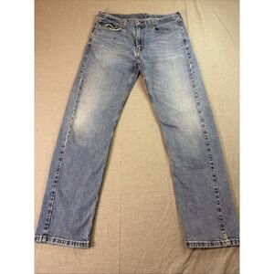 Levi Strauss Co Jeans 505 Men's 36x34 (36x32) Blue Wash Straight Leg Relaxed Fit